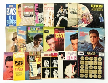 LOT OF 20: VARIOUS VINTAGE ELVIS PRESLEY ALBUMS IN SLEEVES