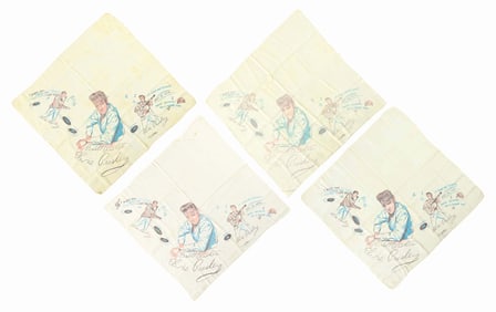 LOT OF 4: VINTAGE ELVIS PRESLEY SCARVES