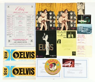 COLLECTION OF APPROX. 12 ELVIS PRESLEY MEMORABILLIA ITEMS