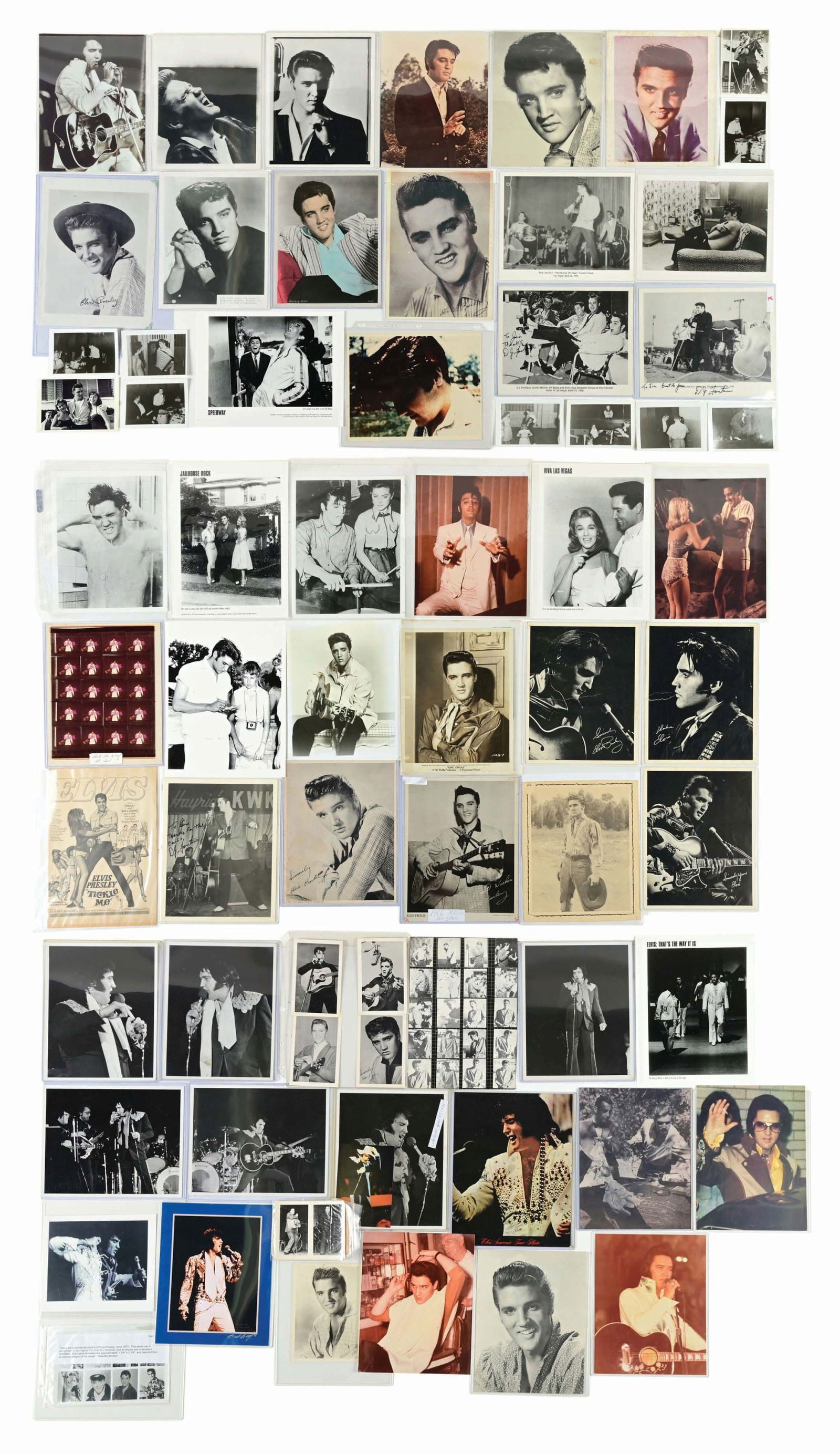 LARGE COLLECTION OF APPROXIMATELY 50 VARIOUS 2ND & 3RD GENERATION PHOTOS OF ELVIS PRESELY & OTHERS (1 of 4)