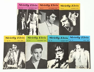 LOT OF 7: 1970S STRICTLY ELVIS BOOKLETS