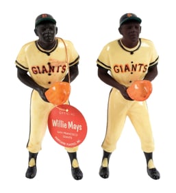LOT OF 2: 1960S HARTLAND HALL OF FAMER WILLIE MAYS FIGURES