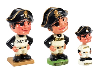 LOT OF 3: PITTSBURGH PIRATES BASEBALL NODDERS