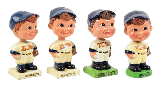 LOT OF 4: MINNESOTA TWINS NODDERS