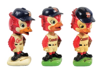 LOT OF 3: ST. LOUIS CARDINALS NODDERS
