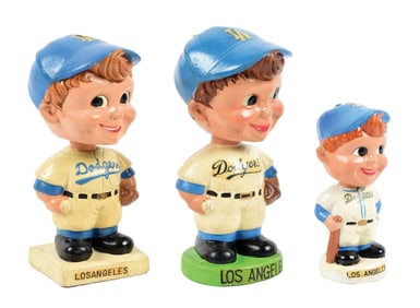 LOT OF 3: LA DODGERS NODDERS