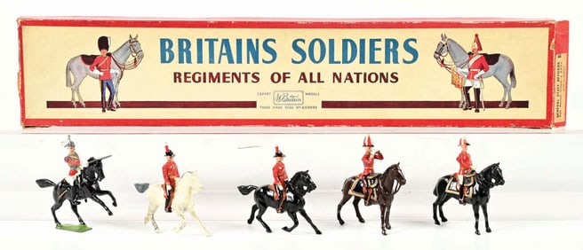 BRITAINS REGIMENT OF ALL NATIONS GENERAL STAFF OFFICERS SOLDIER SET IN ORIGINAL BOX
