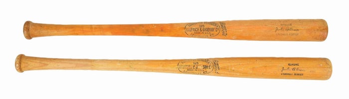 LOT OF 2: C. 1950S H&B LOUISVILLE SLUGGER JACKIE ROBINSON STORE BATS