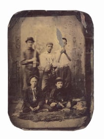 VERY EARLY NY BASEBALL TEAM TIN TYPE