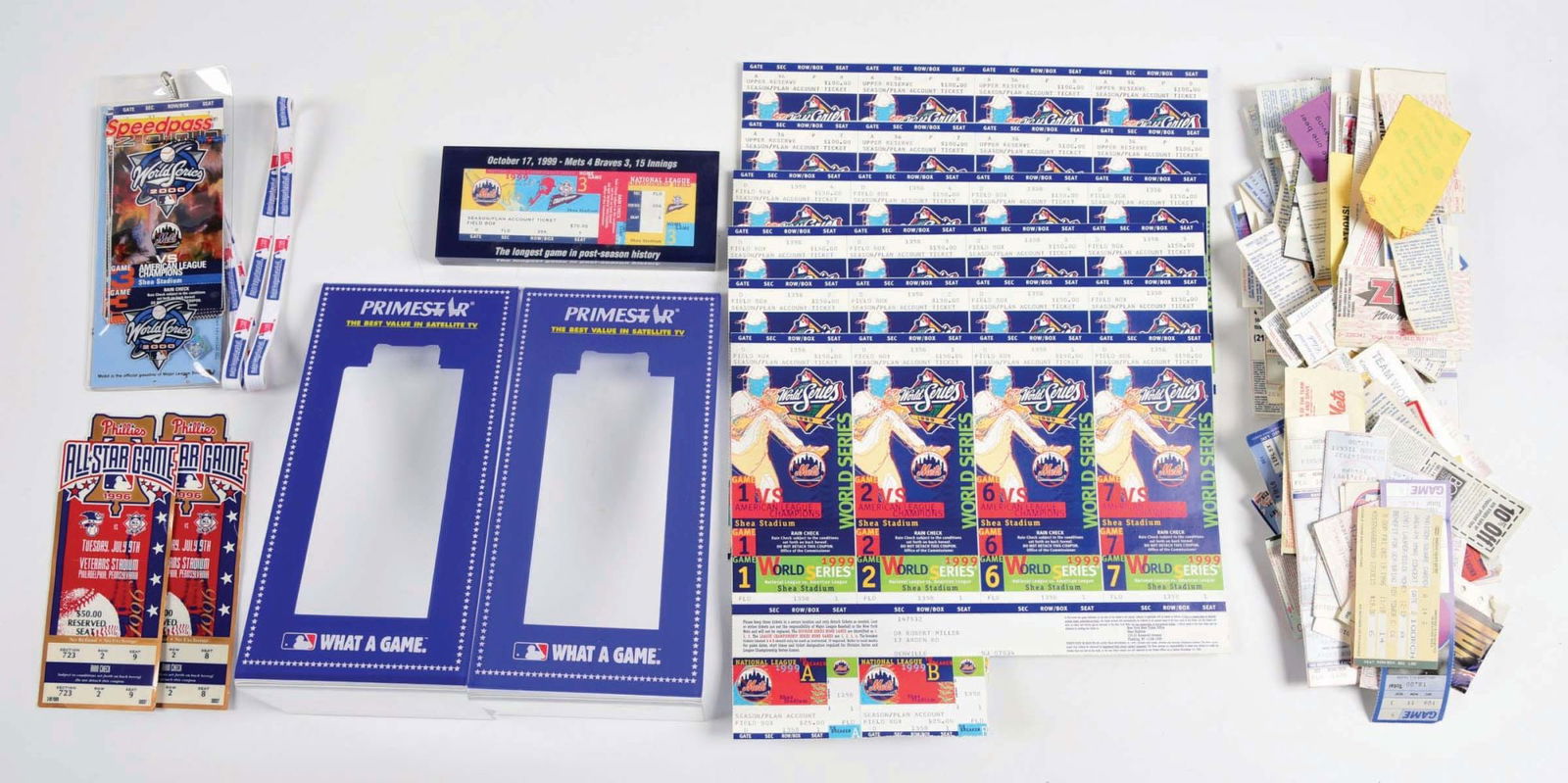 LARGE LOT OF WELL OVER 100 MOSTLY NY METS BASEBALL TICKETS & TICKET STUBS (1 of 2)