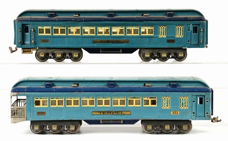 LOT OF 2: STANDARD GAUGE BLUE COMET CARS