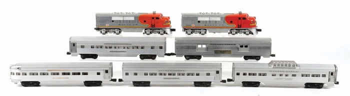 LOT OF 7: LIONEL SANTA FE ITEMS