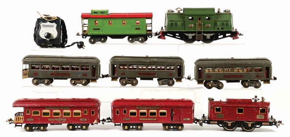 LOT OF 8: STANDARD GAUGE TRAINS BY LIONEL & AMERICAN IVES