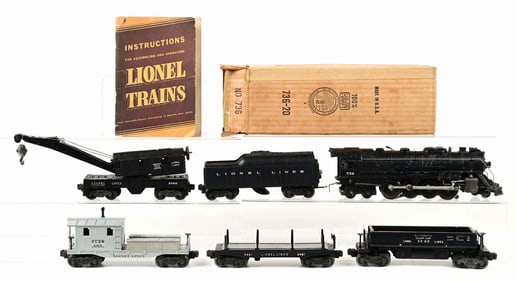 LOT OF 6: LIONEL 736 FREIGHT SET