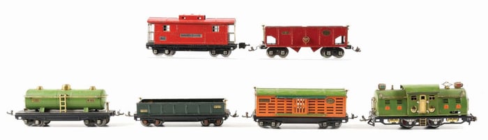 LOT OF 6: LIONEL PRE-WAR O GAUGE TRAINS