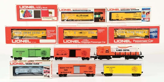 LOT OF 12: LIONEL MPC ERA & KMT CARS