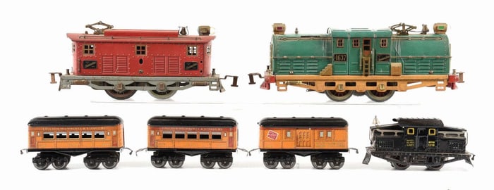 LOT OF 6: AMERICAN FLYER TRAINS IN STANDARD & O GAUGE