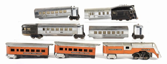 LOT OF 8: AMERICAN FLYER & LIONEL LINES TRAINS