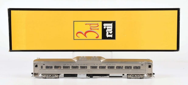 3RD RAIL TRAIN CAR IN BOX MADE BY SUNSET MODELS, KOREA BRASS O SCALE DIESEL CAR