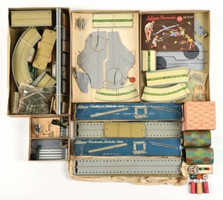 LOT OF 8: VARIOUS SCHUCO ACCESSORY SETS TRAIN PARTS IN BOXES