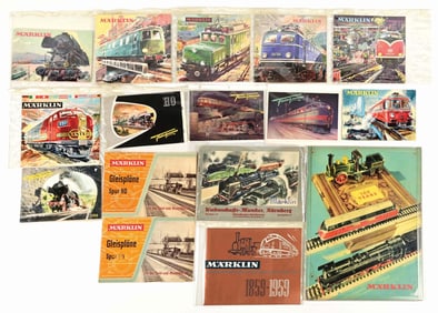 LOT OF 18: MARKLIN & FLEISCHMANN TRAIN CATALOGS