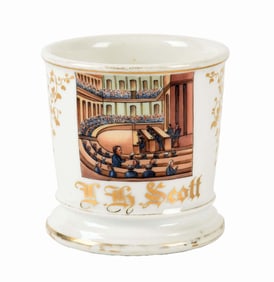 J.H. SCOTT POLITICIAN SHAVING MUG