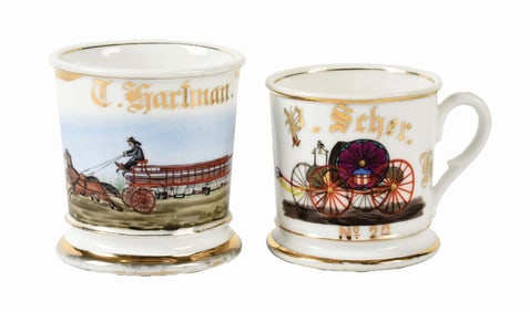 LOT OF 2: FIREMAN SHAVING MUGS