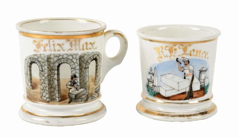 LOT OF 2: OCCUPATIONAL SHAVING MUGS