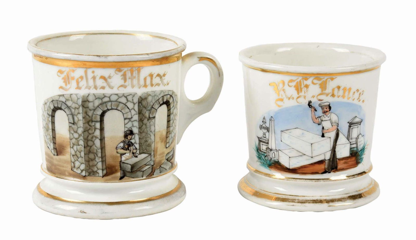 LOT OF 2: OCCUPATIONAL SHAVING MUGS (1 of 5)