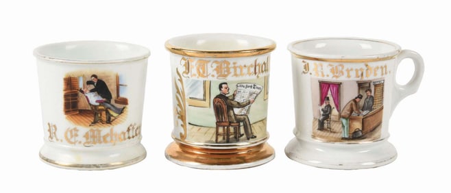 LOT OF 3: OCCUPATION SHAVING MUGS