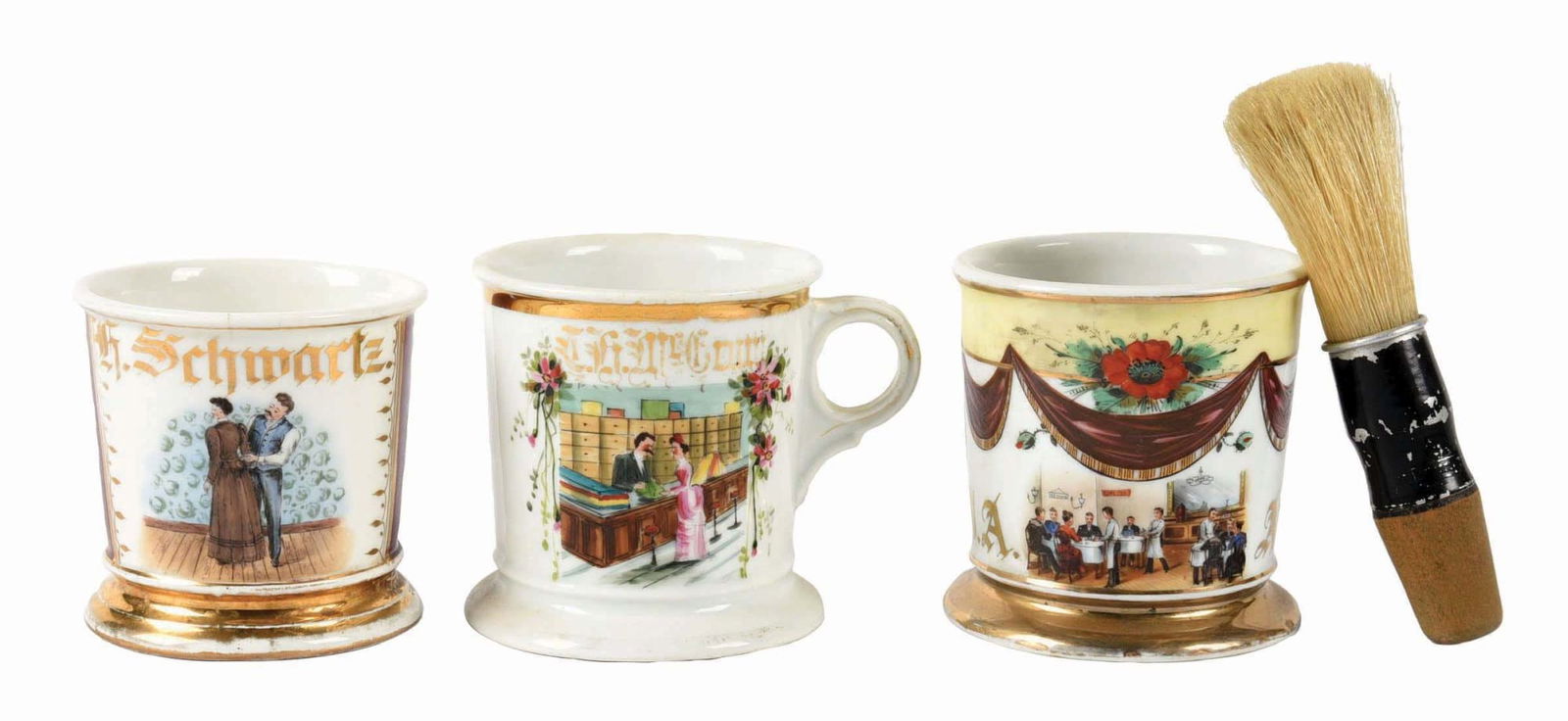 LOT OF 3: SHAVING MUGS (1 of 4)