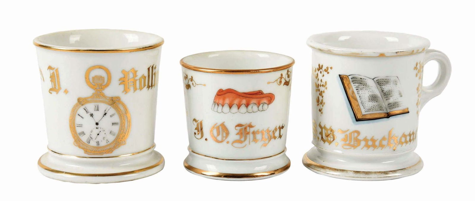 LOT OF 3: OCCUPATIONAL SHAVING MUGS (1 of 4)