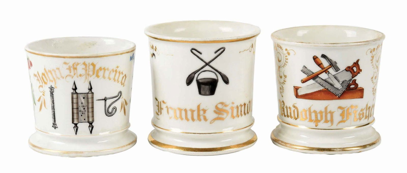 LOT OF 3: OCCUPATIONAL SHAVING MUGS (1 of 4)