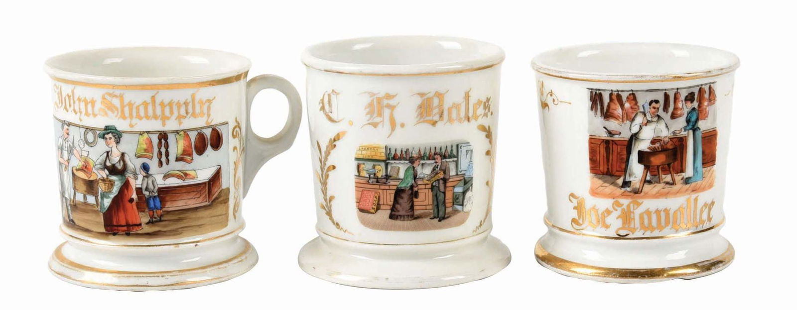 LOT OF 3: RETAILER SHAVING MUGS (1 of 4)