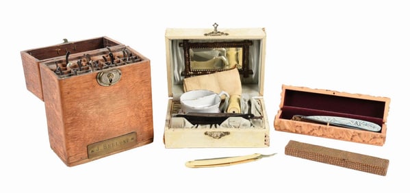 LOT OF 4: EARLY BARBER BLADES