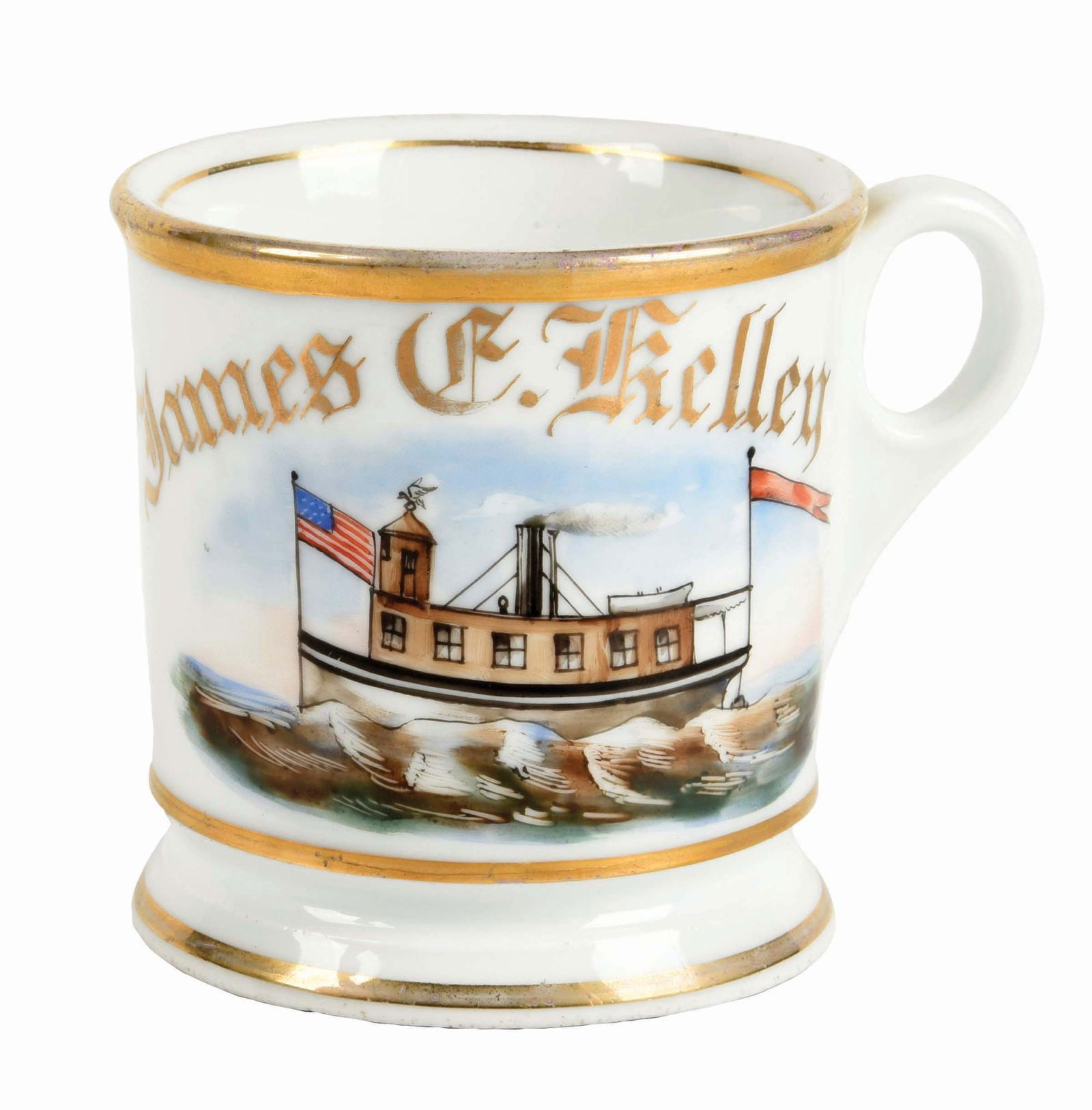 STEAMBOAT CAPTAIN SHAVING MUG (1 of 5)