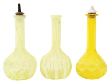 COLLECTION OF 3: BARBERSHOP BOTTLES.
