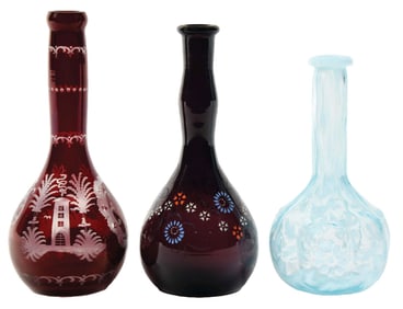 COLLECTION OF 3: BARBERSHOP BARBER BOTTLES.