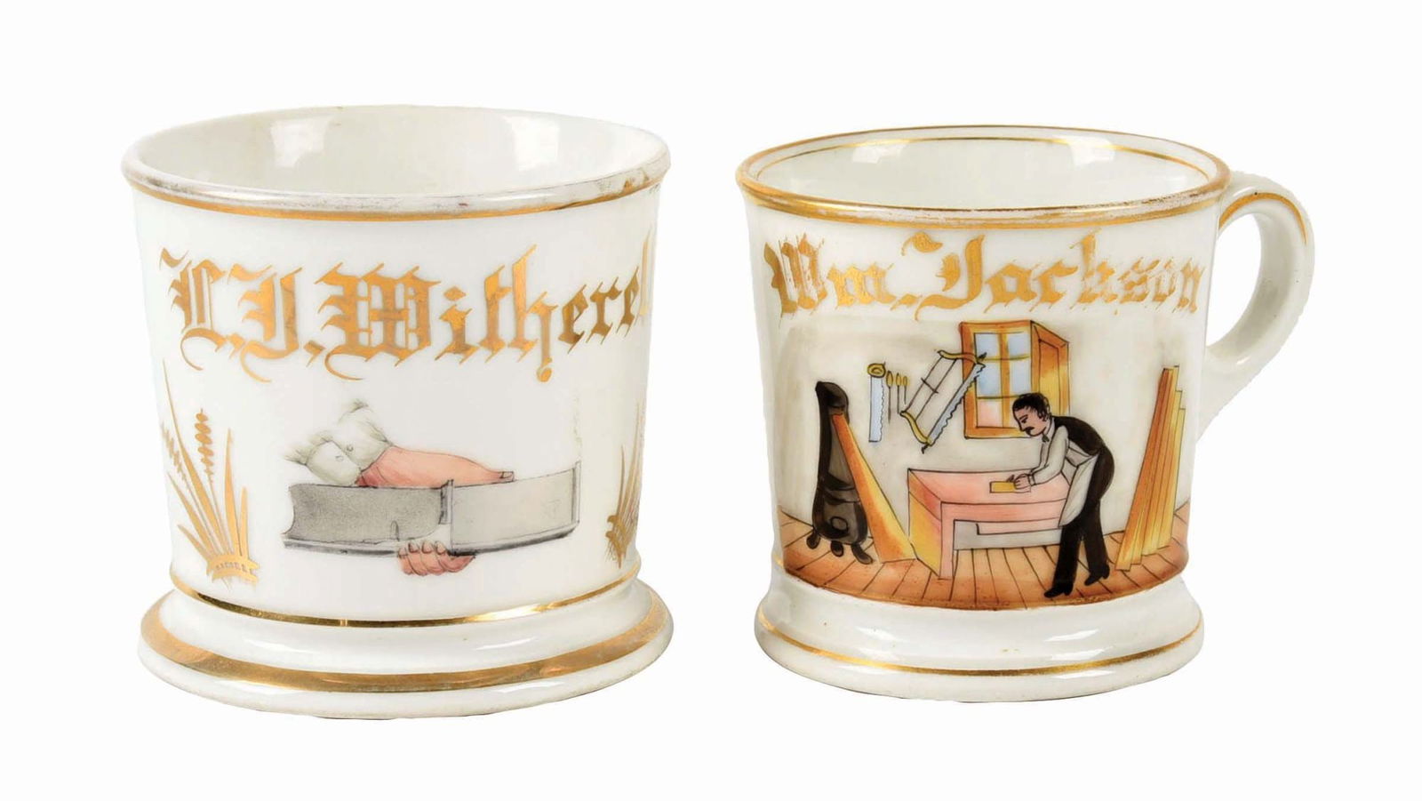 LOT OF 2: OCCUPATIONAL SHAVING MUGS (1 of 5)