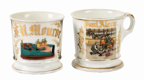 LOT OF 2: OCCUPATIONAL SHAVING MUGS