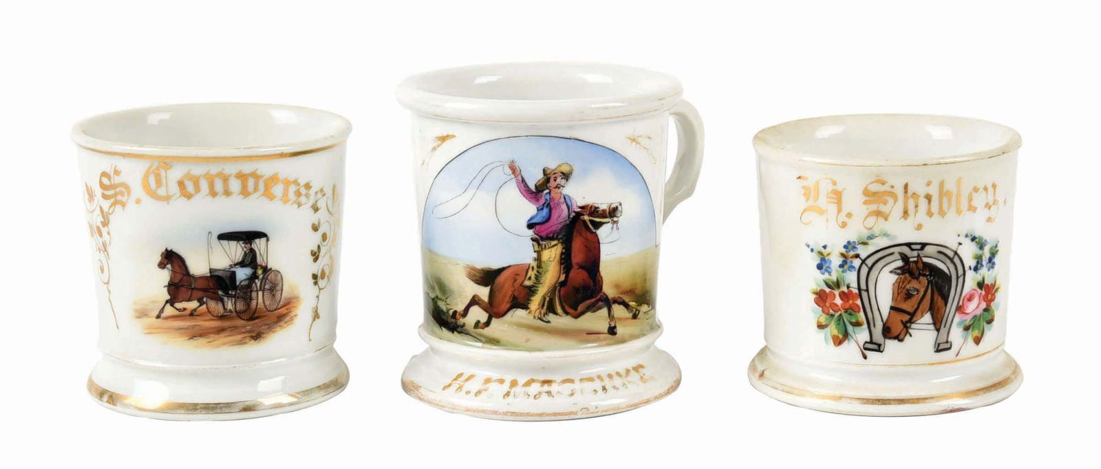 LOT OF 3: OCCUPATIONAL SHAVING MUGS (1 of 4)