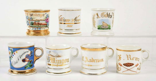 LOT OF 7: OCCUPATIONAL SHAVING MUGS