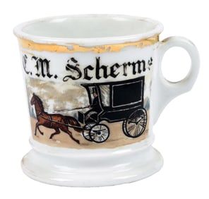 HORSE-DRAWN CARRIAGE SHAVING MUG