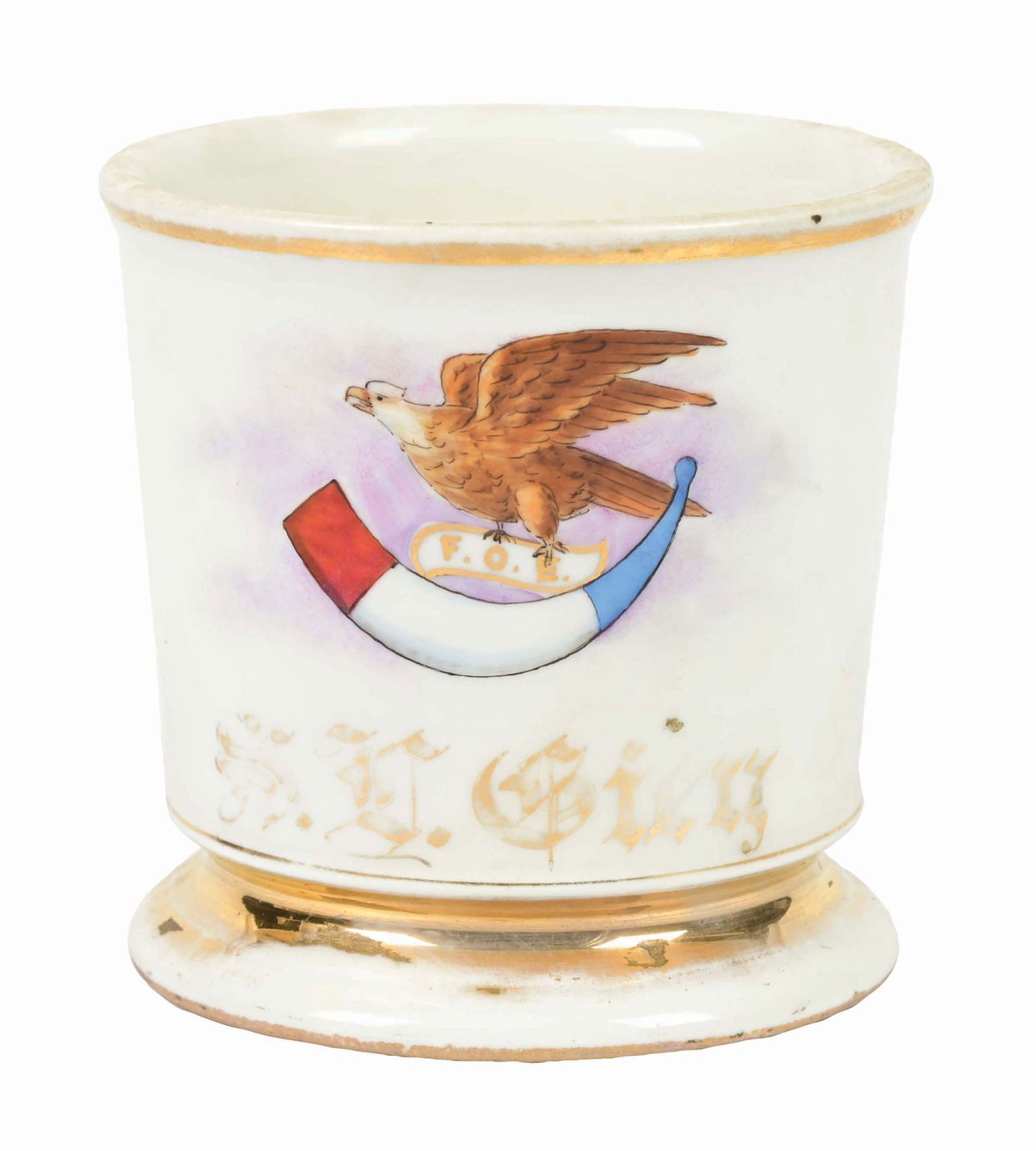 PATRIOTIC EAGLE FRATERNAL SHAVING MUG (1 of 5)