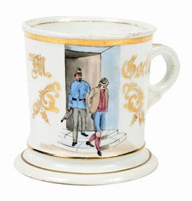 POLICE OFFICER SHAVING MUG.