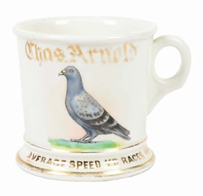 HOMING PIGEON OWNER SHAVING MUG.