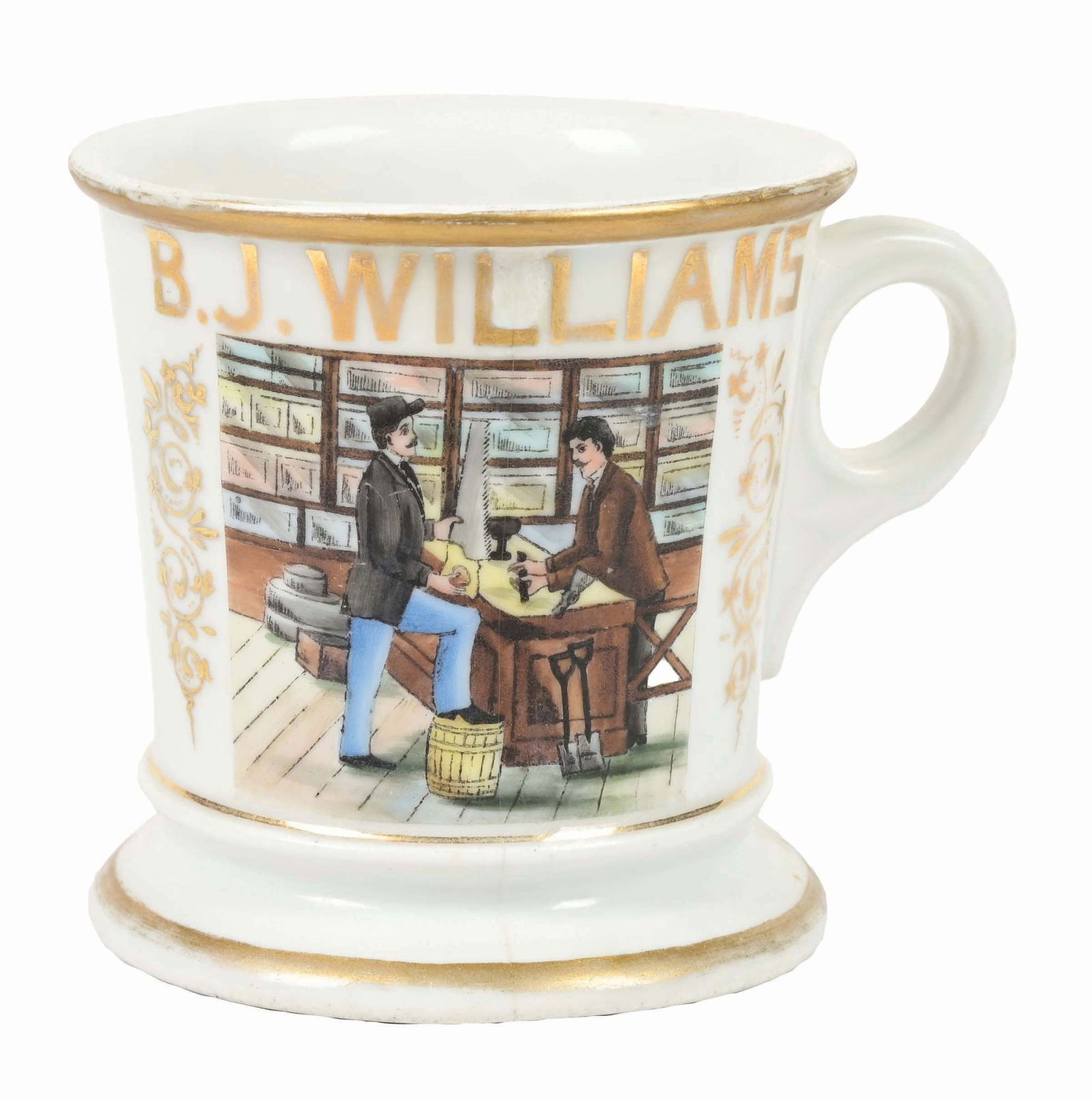 HARDWARE STORE OPERATOR SHAVING MUG. (1 of 5)