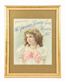 AMERICAN BREWING ASSOCIATION PAPER LITHOGRAPH SIGN