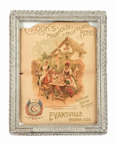 COOK'S BEER PAPER LITHOGRAPH SIGN