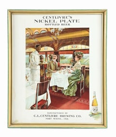 CENTLIVER BREWING CO. TRAIN CAR LITHOGRAPH